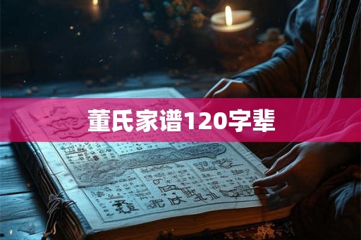 董氏家谱120字辈