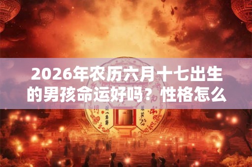 2026年农历六月十七出生的男孩命运好吗？性格怎么样？