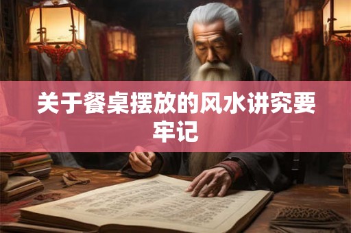 关于餐桌摆放的风水讲究要牢记