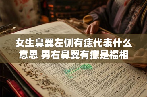 女生鼻翼左侧有痣代表什么意思 男右鼻翼有痣是福相