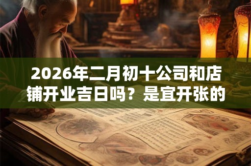 2026年二月初十公司和店铺开业吉日吗?是宜开张的好日子吗? 2026年二月初十公司和店铺开业吉日吗?是宜开张的好日子吗?