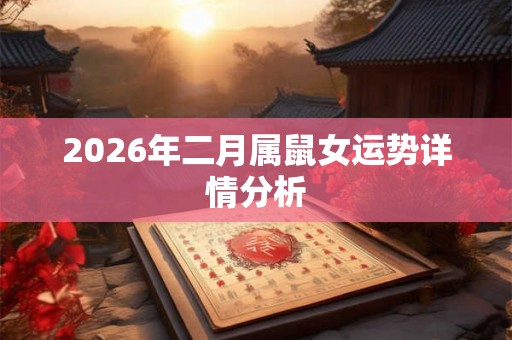 2026年二月属鼠女运势详情分析