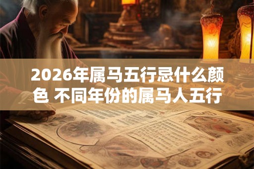 2026年属马五行忌什么颜色 不同年份的属马人五行查询