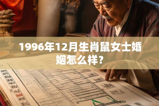 1996年12月生肖鼠女士婚姻怎么样？