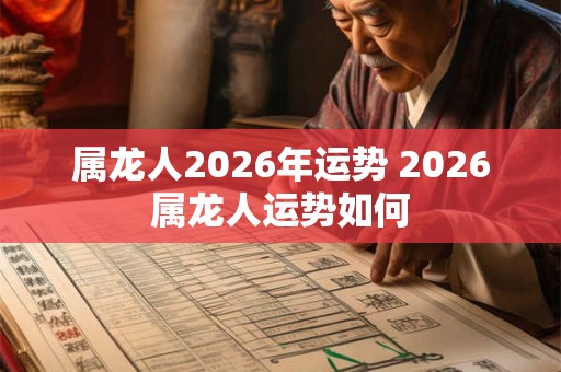 属龙人2026年运势 2026属龙人运势如何