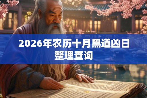 2026年农历十月黑道凶日整理查询