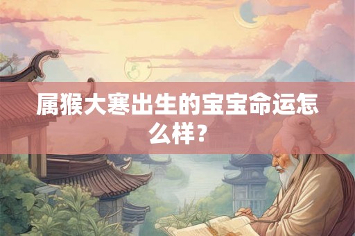 属猴大寒出生的宝宝命运怎么样？