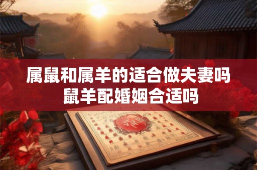 属鼠和属羊的适合做夫妻吗 鼠羊配婚姻合适吗