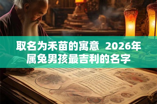 取名为禾苗的寓意 2026年属兔男孩最吉利的名字 取名为禾苗的寓意 2026年属兔男孩最吉利的名字