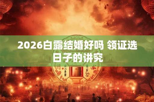 2026白露结婚好吗 领证选日子的讲究