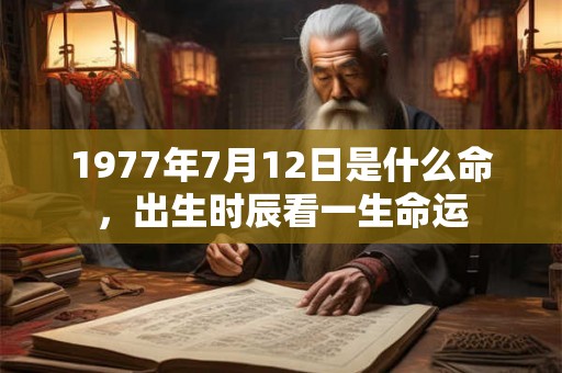 1977年7月12日是什么命，出生时辰看一生命运