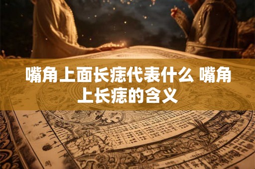 嘴角上面长痣代表什么 嘴角上长痣的含义 嘴角上面长痣代表什么 嘴角上长痣的含义