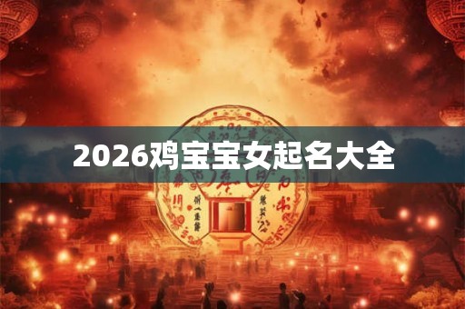 2026鸡宝宝女起名大全