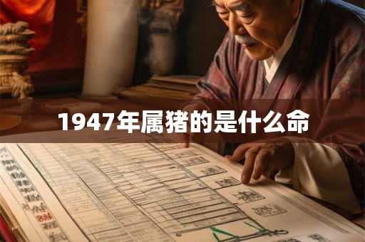 1947年属猪的是什么命
