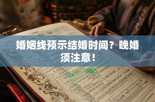 婚姻线预示结婚时间？晚婚须注意！