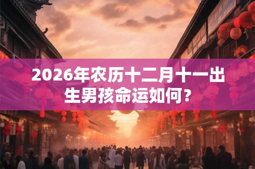 2026年农历十二月十一出生男孩命运如何？