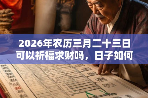 2026年农历三月二十三日可以祈福求财吗，日子如何？