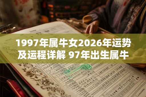 1997年属牛女2026年运势及运程详解 97年出生属牛人2026全年每月运势女性