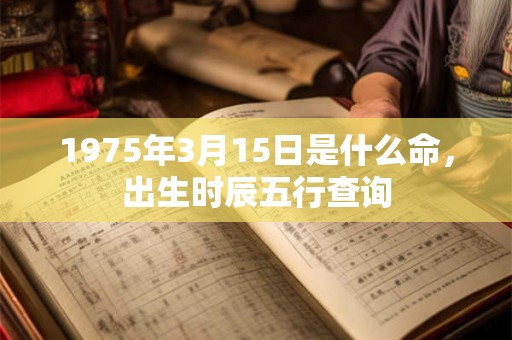 1975年3月15日是什么命，出生时辰五行查询