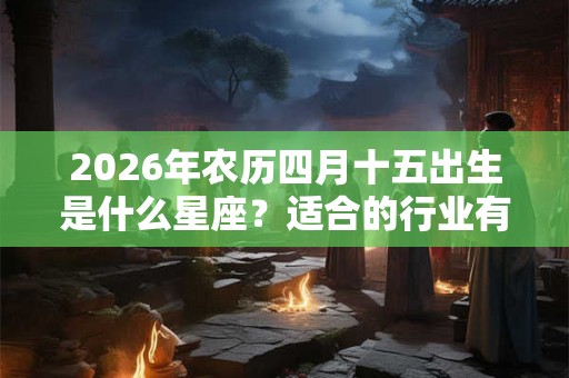 2026年农历四月十五出生是什么星座？适合的行业有哪些？