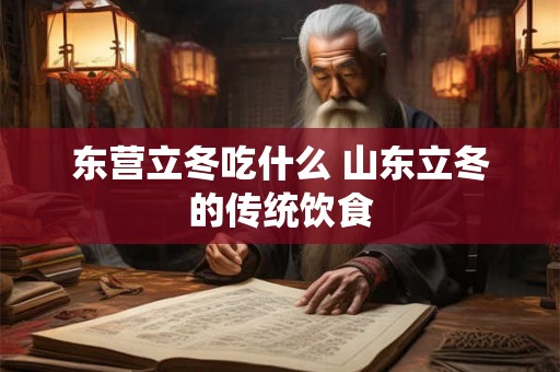 东营立冬吃什么 山东立冬的传统饮食