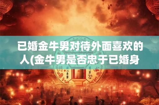 已婚金牛男对待外面喜欢的人(金牛男是否忠于已婚身份，如何应对外界的诱惑？)