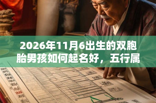2026年11月6出生的双胞胎男孩如何起名好，五行属什么