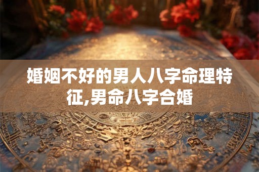 婚姻不好的男人八字命理特征,男命八字合婚