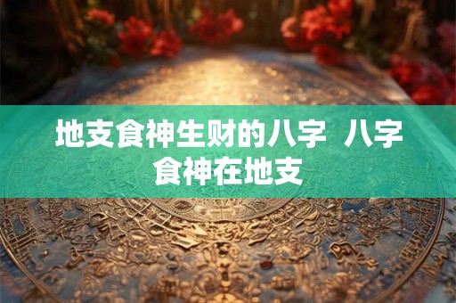 地支食神生财的八字  八字食神在地支