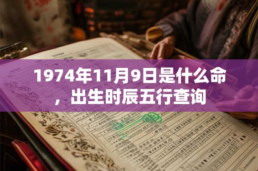 1974年11月9日是什么命，出生时辰五行查询