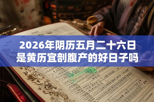 2026年阴历五月二十六日是黄历宜剖腹产的好日子吗