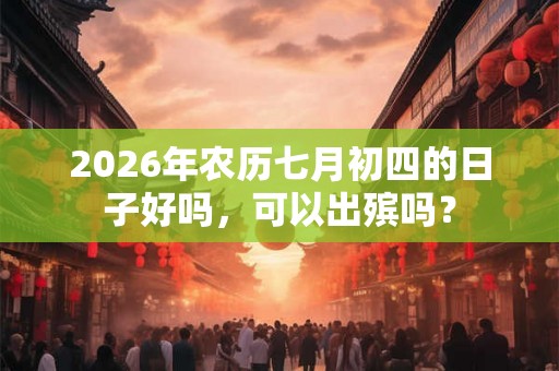 2026年农历七月初四的日子好吗，可以出殡吗？