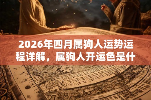 2026年四月属狗人运势运程详解,属狗人开运色是什么色? 2026年四月属狗人运势运程详解,属狗人开运色是什么色?