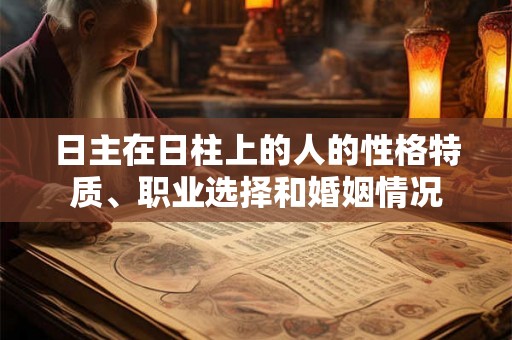 日主在日柱上的人的性格特质、职业选择和婚姻情况
