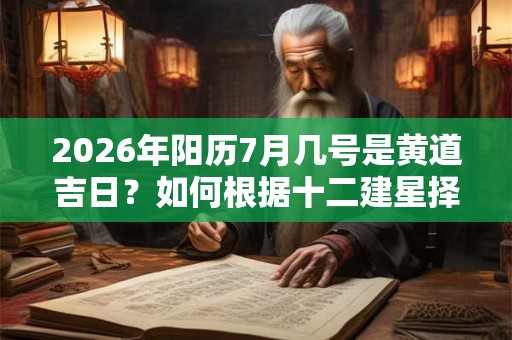 2026年阳历7月几号是黄道吉日？如何根据十二建星择日？