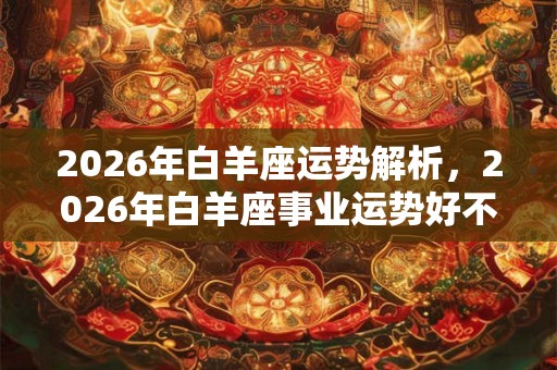 2026年白羊座运势解析,2026年白羊座事业运势好不好? 2026年白羊座运势解析,2026年白羊座事业运势好不好?
