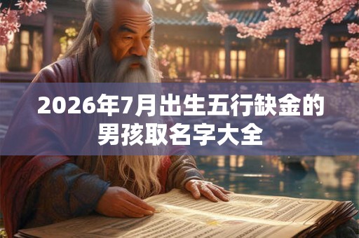 2026年7月出生五行缺金的男孩取名字大全 2026年7月出生五行缺金的男孩取名字大全