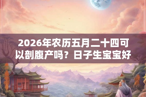 2026年农历五月二十四可以剖腹产吗？日子生宝宝好吗？