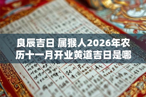 良辰吉日 属猴人2026年农历十一月开业黄道吉日是哪天