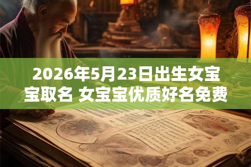2026年5月23日出生女宝宝取名 女宝宝优质好名免费分享