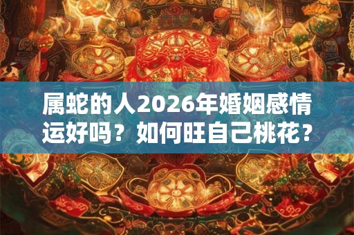 属蛇的人2026年婚姻感情运好吗？如何旺自己桃花？