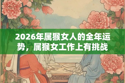 2026年属猴女人的全年运势，属猴女工作上有挑战