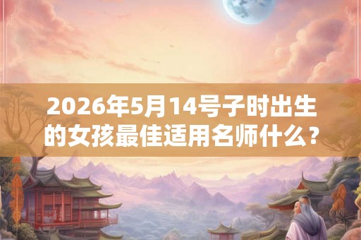 2026年5月14号子时出生的女孩最佳适用名师什么？