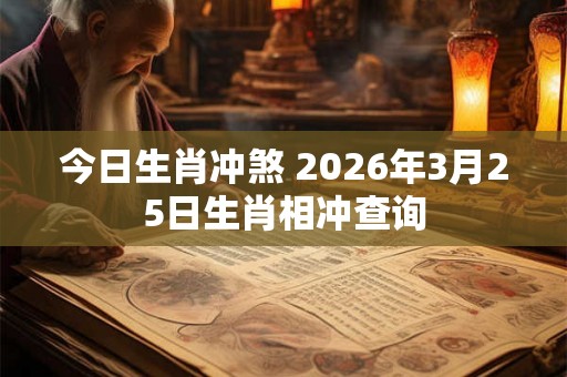 今日生肖冲煞 2026年3月25日生肖相冲查询