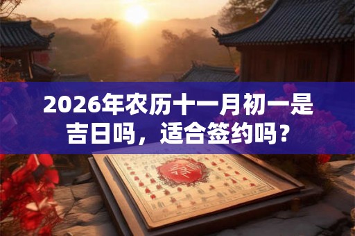 2026年农历十一月初一是吉日吗，适合签约吗？