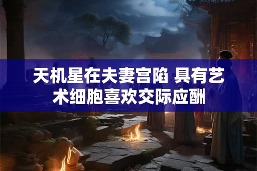 天机星在夫妻宫陷 具有艺术细胞喜欢交际应酬 天机星在夫妻宫陷 具有艺术细胞喜欢交际应酬