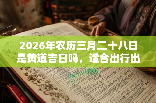2026年农历三月二十八日是黄道吉日吗，适合出行出远门吗？