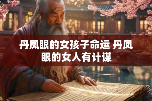丹凤眼的女孩子命运 丹凤眼的女人有计谋