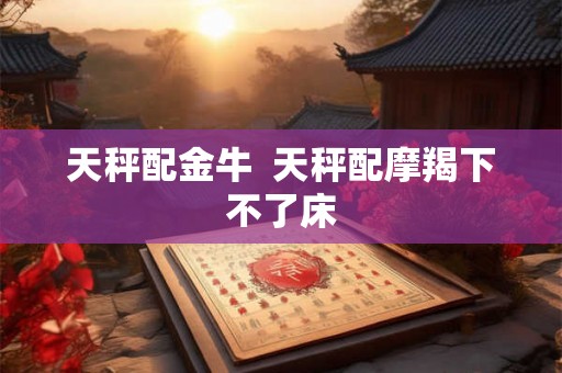 天秤配金牛  天秤配摩羯下不了床