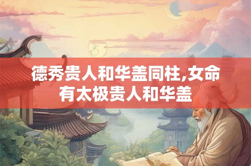 德秀贵人和华盖同柱,女命有太极贵人和华盖